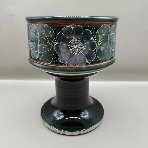 Jersey pottery pedestal - pedestal, bowl