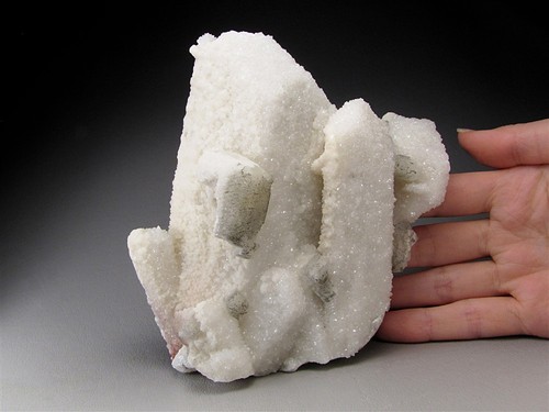 Quartz over danburite with - quartz,