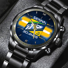 Ayrton Senna Black Stainless Steel Watch