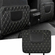 1x Leather Car Seat Back Anti-Kick Pad Mat Half-size Protector Cover Accessories