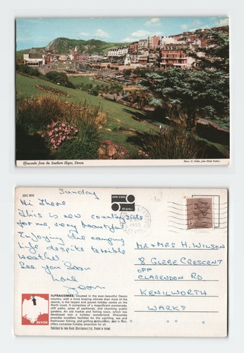 Vintage postcard ilfracombe - postcard,