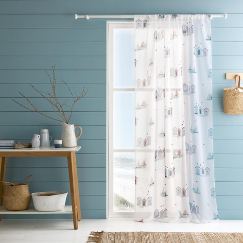 Fusion beach huts voile panel - fusion,