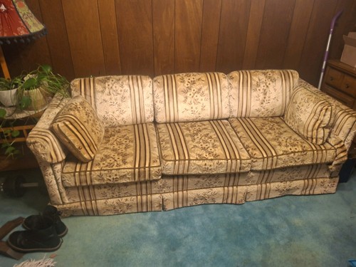 Beige brown floral striped - beige/brown,