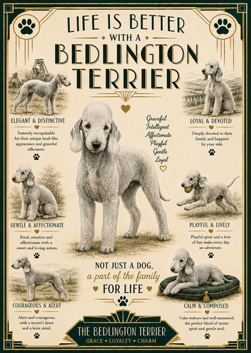 Bedlington terrier photo - bedlington,