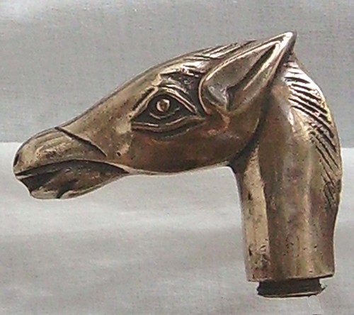 Vintage brass horse head - brass,
