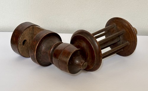 Antique treen sewing clamp - sewing,