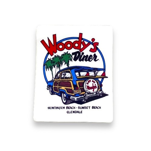 80s woodys diner - diner, sticker