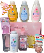 Baby Girl Newborn Essentials Basket in Pink Gift Box - Perfect Baby Shower