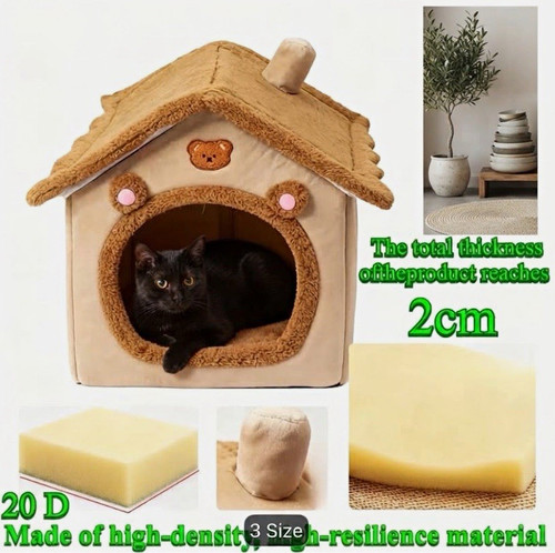 Plush cat cave - cave, bed