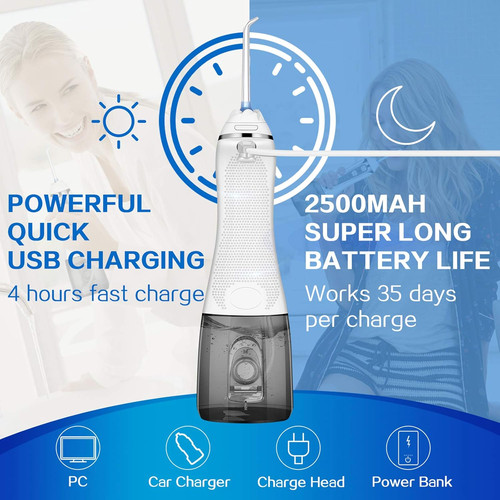 Water flosser for - water, teeth