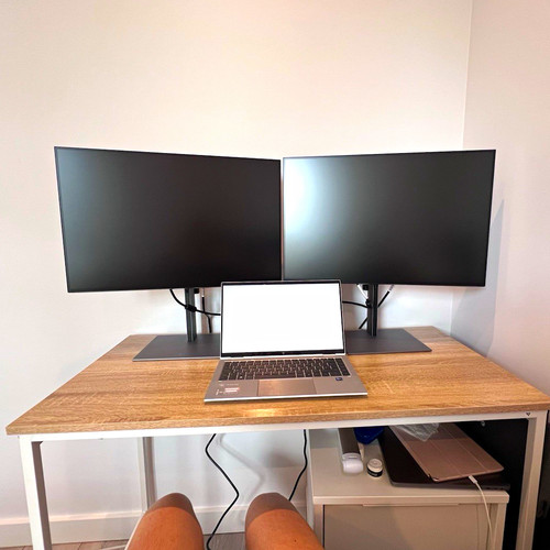 White computer desk home - white, /