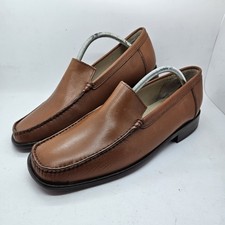 Samuel Windsor Slip On Handmade Men’s Shoes Size Uk 8 Brown Unworn 