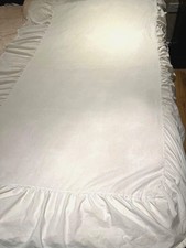 Single Bed VALANCE SHEET White Cotton