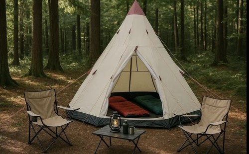 Person teepee camping tent - teepee,