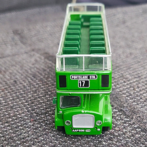 Green open top double decker - open-top, double-decker