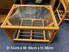 Vintage Rectangular Glass Top