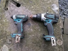 Makita 18V DHP458 Cordless Impact Drill with DTD155 Cordless Impact Driver Tools