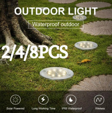 1-8PCS LED Solar Ground Lights Floor Decking Patio Outdoor Garden Lawn Path Lamp