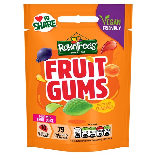 Rowntrees fruit gums - gums, sweets