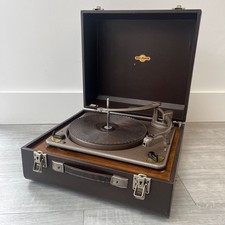 Vintage 1950s Garrard RC110 Record Changer with Leather Case - Untested