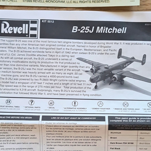 Revell 25j mitchell 48 - mitchell, 1:48