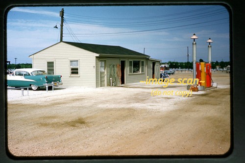 Gas station pumps lot - pumps, at