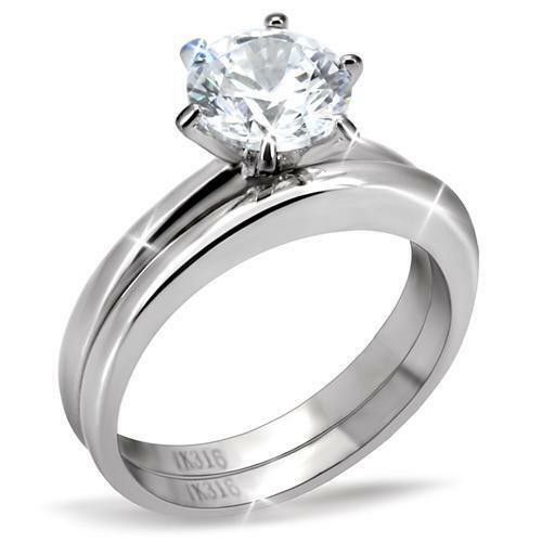 Ladies solitaire ring set - solitaire,