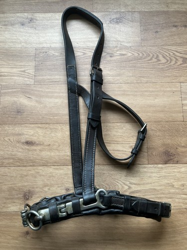 Vintage black leather lunge - vintage,