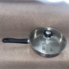 JUDGE Quality Large Stainless Steel Sauté Frying Pan Skillet  + Glass Lid 25cm