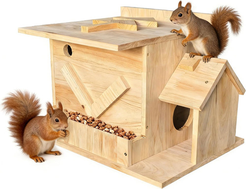 Handmade squirrel house with - house,