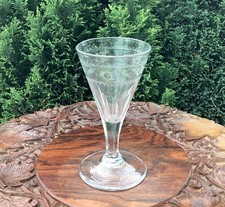 Early 19th Century Georgian Regency Slice Cut Wine Glass c1815
