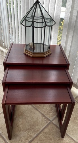 Vintage danish mahogany nest - danish,