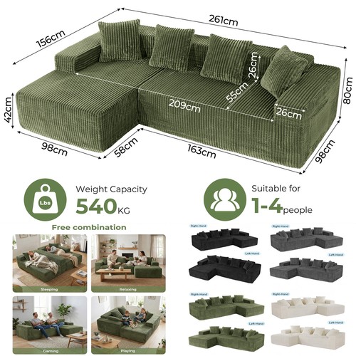 Jumbo cord modular shape - cord, l