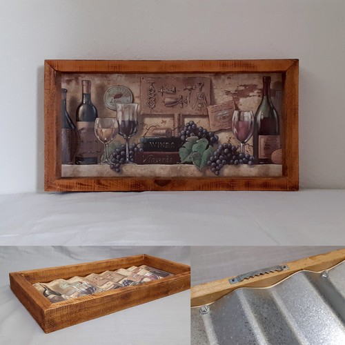 Hand made corrugated tin - hand, metal