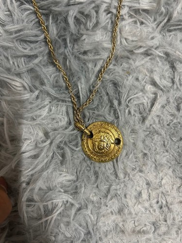 Versace necklace medusa coin - versace,