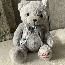 Hamleys 2019 Christmas Grey Teddy Bear Plush Soft Toy Collectable 