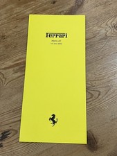 2002 Ferrari Price List