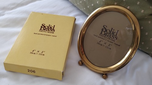 Solid brass photo frame boxed - frame,