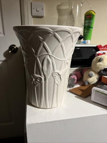 Vintage white porcelain vase - white,