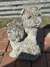Vintage concrete dog garden - concrete,