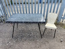 Retro Designer 1960's Formica/Melamine Table & Chair ~VGC