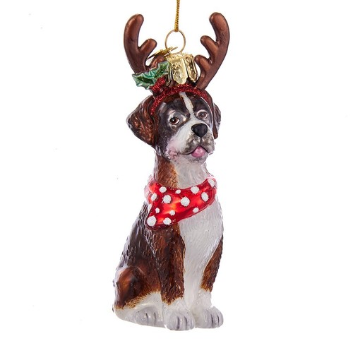 Glass boxer dog christmas - glass,