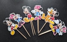 12 X Minnie Mouse Cupcake Picks Topper Birthday Cake Topper Party Decoration