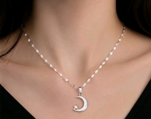 Crystal moon star - star, pendant