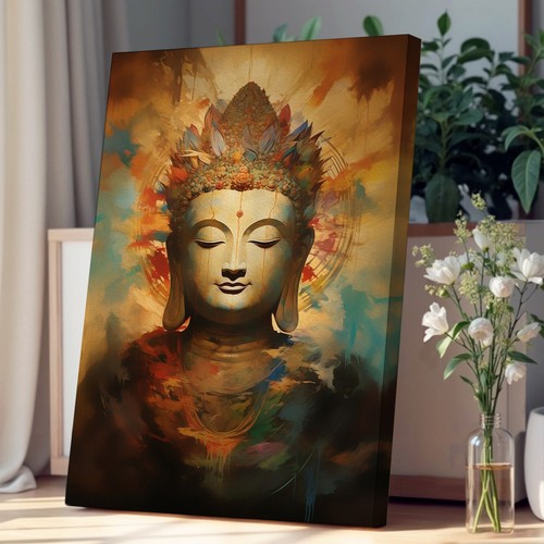 Buddha modern canvas wall - modern,