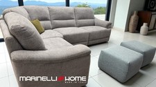Maronelli Home Australia Green Grey Fabric Reclining Corner Suite Made In Italy 