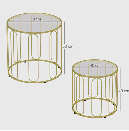 Piece round nesting tables - round,
