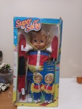Vintage 80s Toy  Super Sally Ski Roller Skate Doll  Battery Operated
