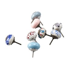 Vintage Ceramic Drawer Knobs Set of 8 Round Knobs Vintage Style UK Home Decor