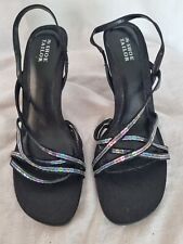 Shoe Tailor women's sequined straps black sandals size 7E